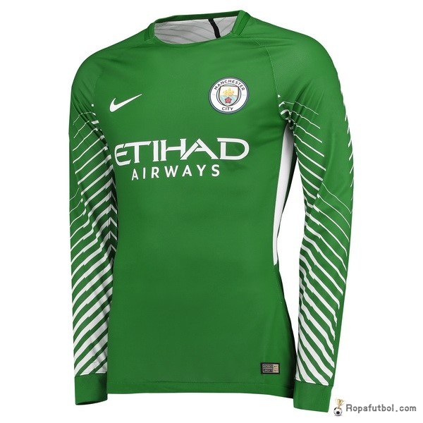 Camiseta Manchester City Manga Larga Portero 2017/18 Verde